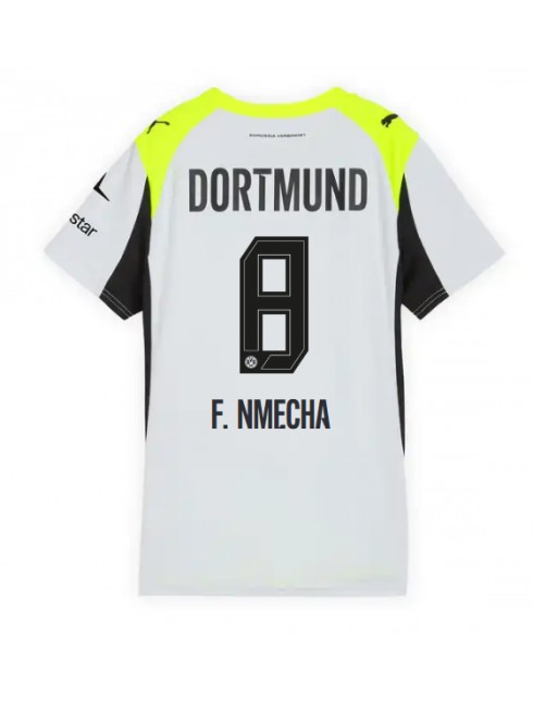 Borussia Dortmund Felix Nmecha #8 Replika Borta Kläder Dam 2025-26 Kortärmad Borussia Dortmund Felix Nmecha #8 Replika Borta Kläder Dam 2025-26 Kortärmad